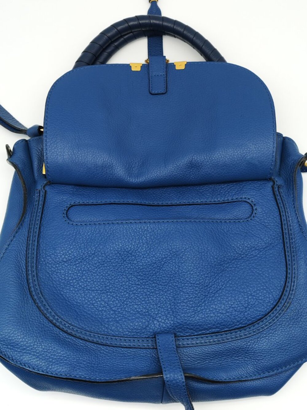 Chloé Marcie Medium Pebbled Leather Satchel Shoulder Bag - Picture 9 of 16